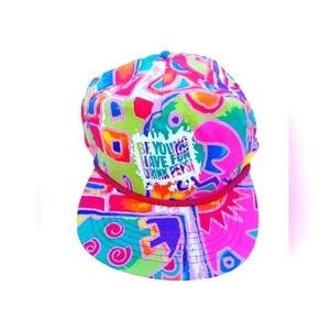 VINTAGE Pepsi Cola Y2k 90s  Snapback Trucker Hat LA Art Deco San Sun Flat Bill